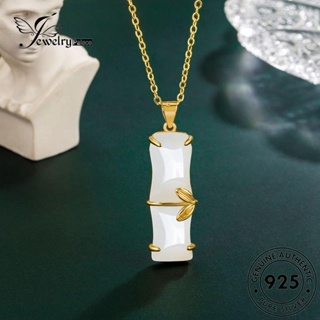 Jewelrypalace ของแท้ สร้อยคอเงิน 925 หยกไม้ไผ่ สีทอง สําหรับผู้หญิง N299