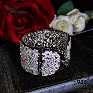 Jewelrypalace สร้อยข้อมือเงิน 925 ประดับเพชรโมอิส หรูหรา สําหรับผู้หญิง B543