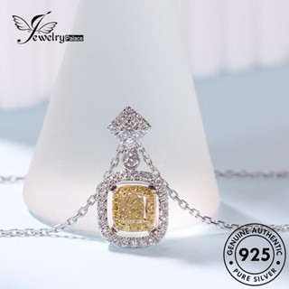 Jewelrypalace สร้อยคอเงิน 925 ประดับเพชร ทรงสี่เหลี่ยม แฟชั่น สําหรับผู้หญิง N151