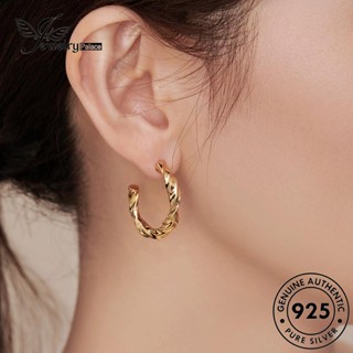 Jewelrypalace ต่างหูห่วง เงิน 925 สีทอง สําหรับผู้หญิง E1307