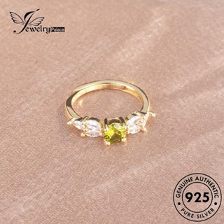 Jewelrypalace แหวนเงิน 925 ทรงสี่เหลี่ยม สีทอง สําหรับผู้หญิง R18