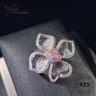 Jewelrypalace แหวนเงิน 925 ประดับเพชรคริสตัล รูปดอกไม้ สีชมพู สําหรับผู้หญิง R2045