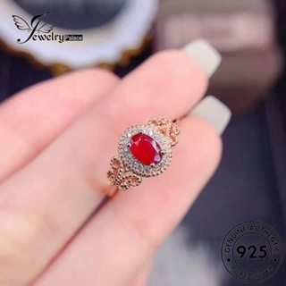 Jewelrypalace แหวนเงิน 925 ประดับทับทิม สีทอง หรูหรา สําหรับผู้หญิง R2412