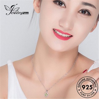 Jewelrypalace สร้อยคอเงิน 925 จี้รูปใบโคลเวอร์ เครื่องประดับแฟชั่นสตรี N157