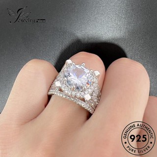 Jewelrypalace แหวนเพชรโมอิส ลายดอกไม้ สีทอง สีเงิน หรูหรา 925 R887