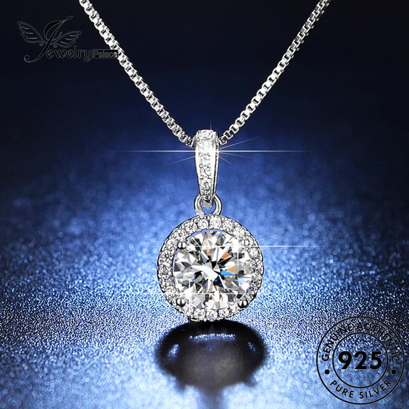 Jewelrypalace Silver Fashion925 Moissanite Diamond สร้อยคอทรงกลมผู้หญิง N95
