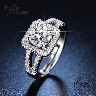 Jewelrypalace แหวนเพชร เงิน 925 ทรงสี่เหลี่ยม สร้างสรรค์ สําหรับผู้หญิง R397