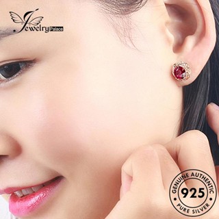 Jewelrypalace ชุดสร้อยคอเงิน 925 จี้ทับทิม ลายดอกไม้ สีทอง สําหรับผู้หญิง S68