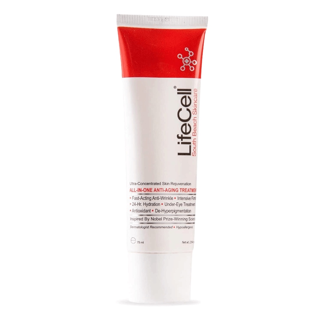 Lifecell All-in-One ทรีทเม้นท์บํารุงผิวหน้า ต่อต้านริ้วรอยแห่งวัย ขนาด 75 มล. 2.54 ออนซ์