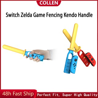 Tns-2128 Zelda ด้ามจับเกมมิ่ง สําหรับ Switch OLED Lightsaber Sword Holder For NS Fencing Grips Sports Holder 2 ชิ้น