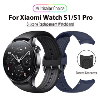 สายนาฬิกาข้อมือ ซิลิโคนนิ่ม แบบเปลี่ยน สําหรับ Xiaomi Watch S1 Pro Xiaomi Mi Watch S1 Active Band Mi Watch