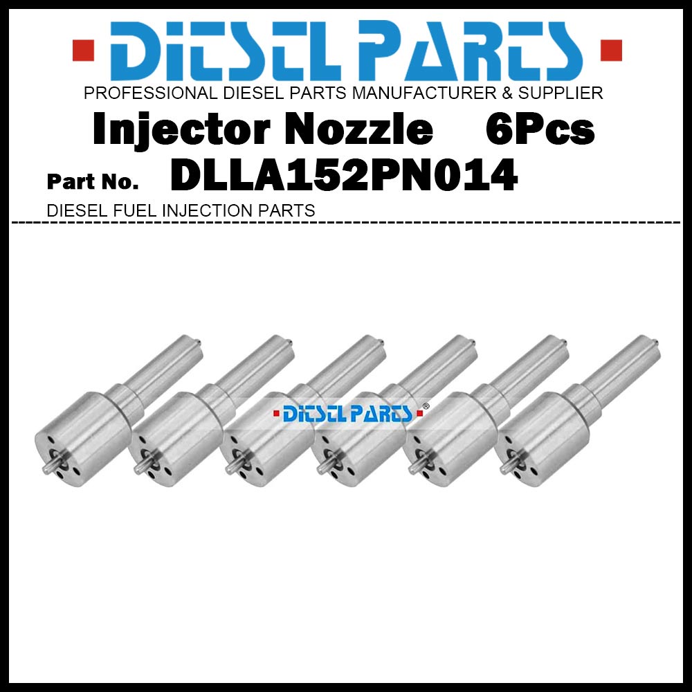 เคล็ดลับหัวฉีดหัวฉีดหัวฉีดเชื้อเพลิงดีเซล 6 ชิ้น 105017-0140 DLLA152PN014 6206113130 สําหรับ Komatsu