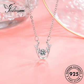 Jewelrypalace สร้อยคอเงิน 925 จี้รูปกวาง ประดับเพชร เครื่องประดับสตรี N40