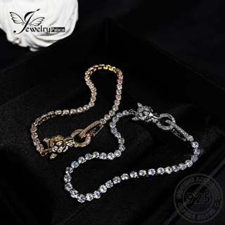 Jewelrypalace สร้อยข้อมือเงิน 925 ประดับเพชร ลายเสือดาว สีทอง สําหรับผู้หญิง B533