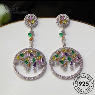 Jewelrypalace The Moissanite ต่างหูสตั๊ด เงิน 925 ประดับเพชร ทรงกลม สําหรับผู้หญิง E185