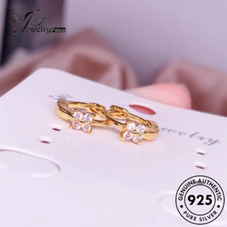 Jewelrypalace ต่างหูห่วงเงิน 925 ประดับเพชร รูปตัวอักษร Moissanite E1039