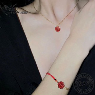 Jewelrypalace สร้อยคอเชือก เงิน 925 สีแดง สีเงิน สไตล์เรโทร สําหรับผู้หญิง S233