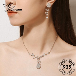 Jewelrypalace ของแท้ สร้อยคอเงิน 925 จี้เพชรโมอิส เครื่องประดับสตรี S469