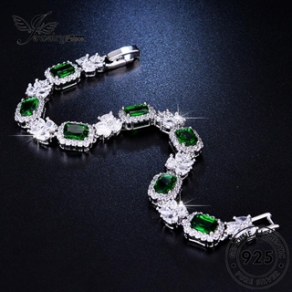 Jewelrypalace สร้อยข้อมือเงิน 925 B1 ประดับเพชร ทรงสี่เหลี่ยมสูง สําหรับผู้หญิง