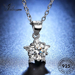 Jewelrypalace สร้อยคอเงิน 925 จี้รูปดาว ประดับเพชรโมอิส เรียบง่าย สําหรับผู้หญิง N72