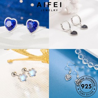 AIFEI JEWELRY ตุ้มหู Silver ผู้หญิง 925 รักหัวใจ มอยส์ซาไนท์ไดมอนด์ หนีบ เกาหลี เครื่องประดับ เครื่องประดับ แฟชั่น แท้ เงิน ห่วง ต่างหู ต้นฉบับ M053