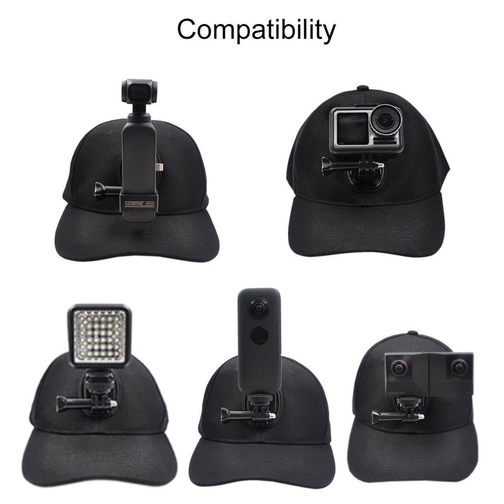 หมวกเบสบอล กันแดด พร้อมหัวเข็มขัด อุปกรณ์เสริมกล้อง สําหรับผู้ชาย DJI Action 3 OSMO Pocket กระเป๋า 2 X3 X 2 ONE R RS GoPro
