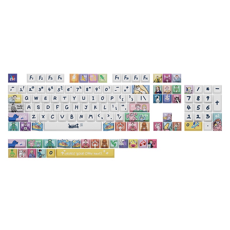 Spray Keyaps XDA Profile PBT DYE-SUB Keycap for Mechanical Keyboards Gaming MX Custom Key Cap สเปรย์ Keyaps โปรไฟล์ XDA PBT DYE-SUB แป้นพิมพ์เครื่องกล Keycap เกม MX Keycap ที่กำหนดเอง