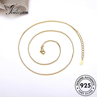 Jewelrypalace สร้อยคอเงิน 925 พร้อมกล่อง สีทอง ของแท้ แฟชั่นสําหรับผู้หญิง N72