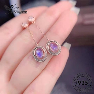 Jewelrypalace ต่างหูสตั๊ด หินมูนสโตน ทรงวงรี สีทอง สีเงิน ของแท้ 925 E1233 สําหรับผู้หญิง