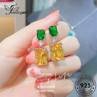 Jewelrypalace ต่างหูสตั๊ด เงิน 925 ทรงสี่เหลี่ยม สําหรับผู้หญิง E1204