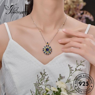 Jewelrypalace สร้อยคอเงิน 925 จี้ไพลิน ทรงกลม แฟชั่น สําหรับผู้หญิง N1168