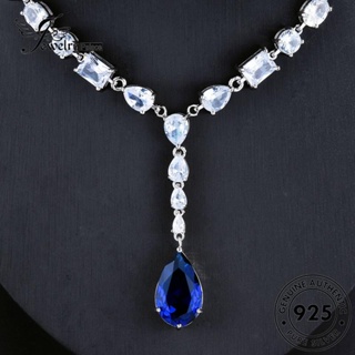 Jewelrypalace สร้อยคอเงิน 925 จี้ไพลิน หรูหรา สําหรับผู้หญิง N1316