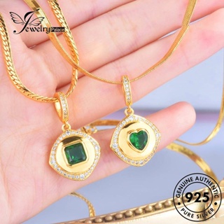 Jewelrypalace สร้อยคอเงิน 925 จี้มรกตน่ารัก สําหรับผู้หญิง N1585