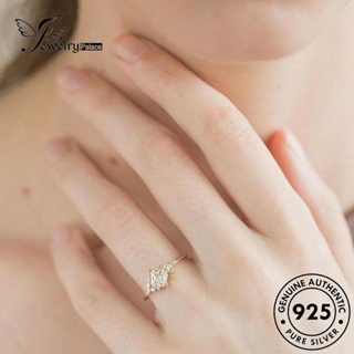 Jewelrypalace แหวนเพชรโมอิส เงิน 925 ทรงสี่เหลี่ยม แฟชั่น สําหรับผู้หญิง R188