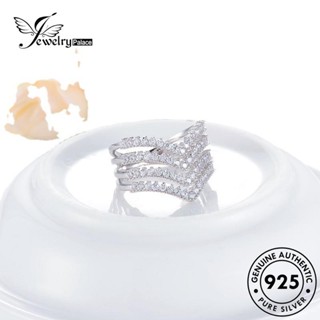 Jewelrypalace V แหวนเงิน 925 ประดับเพชรโมอิส ของแท้ สําหรับผู้หญิง R839