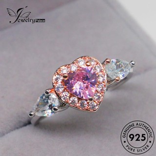 Jewelrypalace แหวนเงิน 925 ประดับเพชรคริสตัล สีชมพู สําหรับผู้หญิง R1236