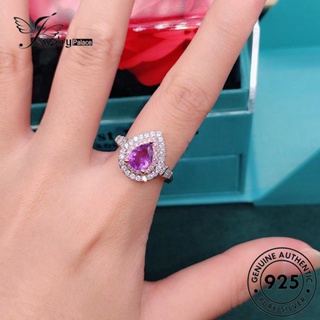 Jewelrypalace แหวนเงินอเมทิสต์ 925 รูปลูกแพร์ สําหรับผู้หญิง R2269