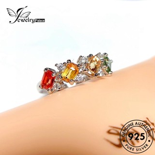 Jewelrypalace แหวนทับทิม เงิน 925 หลากสี สร้างสรรค์ สําหรับผู้หญิง R2307