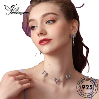 Jewelrypalace Amethyst ชุดสร้อยคอเงิน 925 ประดับพู่ สร้างสรรค์ สําหรับผู้หญิง S244