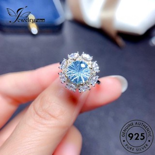 Jewelrypalace ชุดสร้อยคอเงิน 925 ทรงกลม ลายอะความารีน แฟชั่น สําหรับผู้หญิง S420