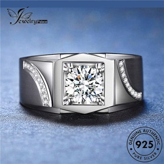 Jewelrypalace แหวนเพชร เงิน 925 สไตล์คลาสสิก สําหรับผู้หญิง R1144