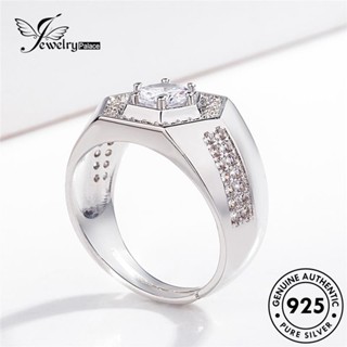 Jewelrypalace แหวนเพชรโมอิส เงิน 925 สําหรับผู้ชาย R1420