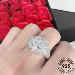 Jewelrypalace แหวนเงิน 925 ประดับเพชรโมอิส สําหรับผู้หญิง R1714