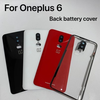 เคสแบตเตอรี่ด้านหลัง พร้อมกาวโลโก้เลนส์กล้อง แบบเปลี่ยน สําหรับ Oneplus6 Oneplus 6 One Plus A6000A6003