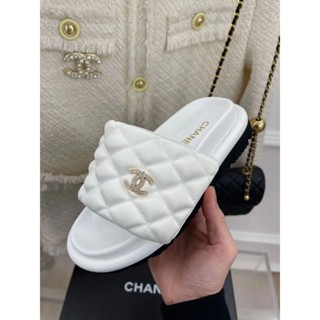23 SUMMER WOMEN MULES หนังแกะ สีขาว สําหรับผู้หญิง