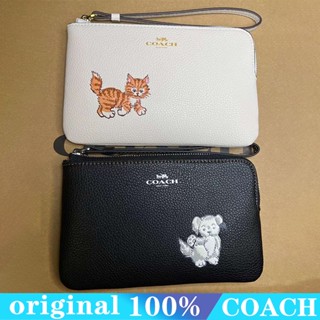 Coach ch434 ch474 กระเป๋าข้อมือซิป/คลัทช์สุภาพสตรี/กระเป๋าใส่เหรียญแบบสร้างสรรค์