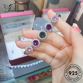 Jewelrypalace สร้อยข้อมือ เงิน 925 ประดับเพชร อเมทิสต์ ทรงกลม แฟชั่น สําหรับผู้หญิง B596