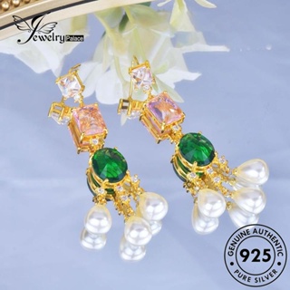 Jewelrypalace ต่างหูเงิน 925 ประดับมุก ทรงกลม สําหรับผู้หญิง E1311