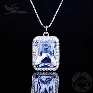 Jewelrypalace สร้อยคอเงิน 925 ประดับเพชร โมอิส ทรงสี่เหลี่ยม คลาสสิก ของแท้ สําหรับผู้หญิง N1212