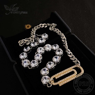 Jewelrypalace สร้อยคอเงิน 925 ประดับเพชรโมอิส หรูหรา สําหรับผู้หญิง N1281